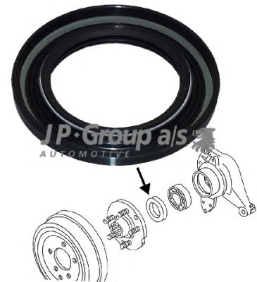 JP GROUP 8151250200 -  Уплотняющее кольцо вала, подшипник ступицы колеса